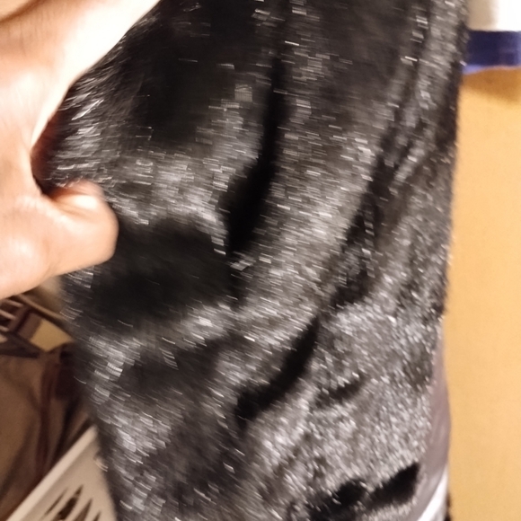 Dennis Basso Black Faux Fur Coat - Picture 6 of 6